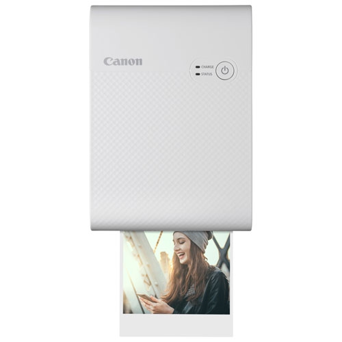 Remis à neuf - imprimante photo compacte carrée SELPHY QX10 de Canon - Blanc