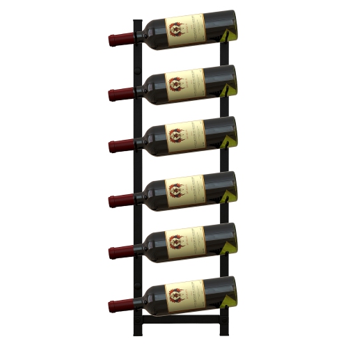Gymax 6 Bottles Wall Mounted Wine Rack Metal Wine Display Holder Organizer