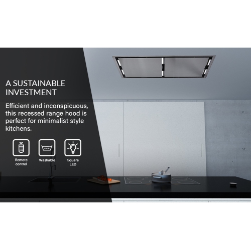 Forno Arezzo 44-inch Ceiling Mount Range Hood in Stainless Steel