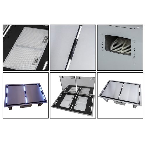 Forno Arezzo 44-inch Ceiling Mount Range Hood in Stainless Steel