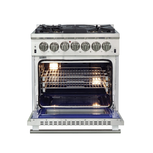 Forno Capriasca Titanium Professional 30-inch Freestanding Dual Fuel Electric 240V Oven Range