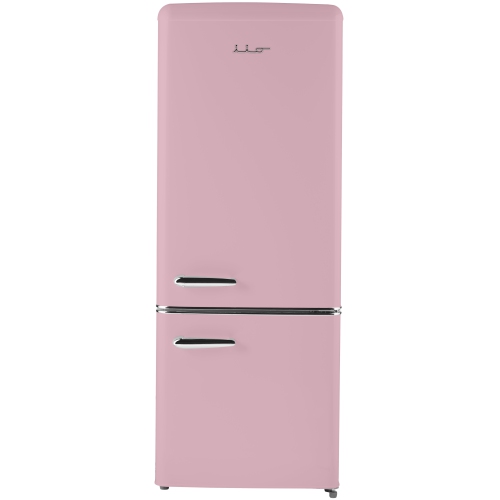 iio 7 Cu. Ft. Retro Refrigerator with Bottom Freezer in Pink