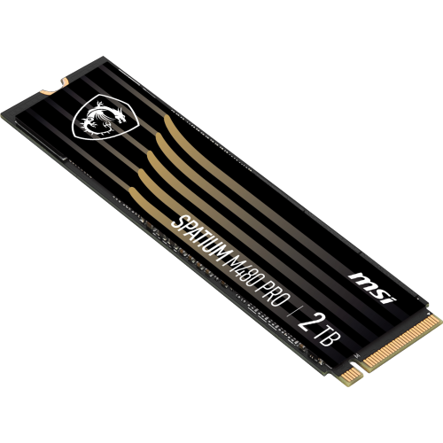 MSI SPATIUM M480 PRO PCIe 4.0 NVMe M.2 2TB Internal Gaming SSD, up to 7400MB/s 3D NAND up to 1400 TBW