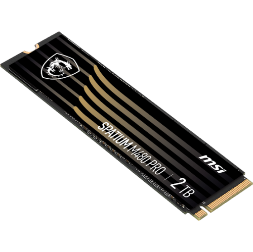 MSI SPATIUM M480 PRO PCIe 4.0 NVMe M.2 2TB Internal Gaming SSD, up to 7400MB/s 3D NAND up to 1400 TBW