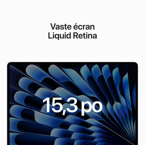 Open Box - Apple MacBook Air 15" w/ Touch ID - Midnight (Apple M2 Chip / 256GB SSD / 8GB RAM) - French