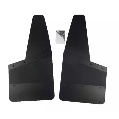 14" Rubber & S/S KickBack Mud Flaps -Front And Rear Set
