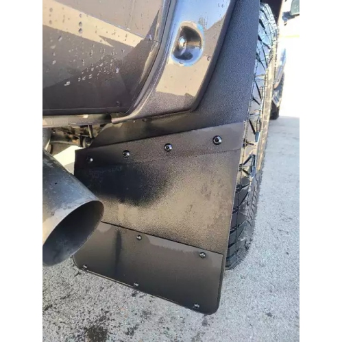 14" Rubber & S/S KickBack Mud Flaps -Front And Rear Set