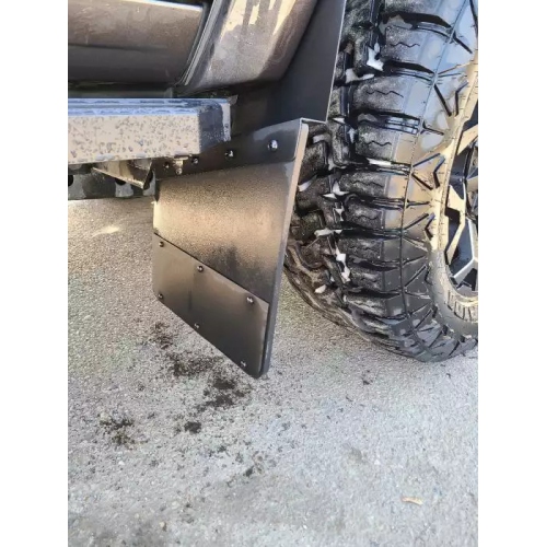 14" Rubber & S/S KickBack Mud Flaps -Front And Rear Set