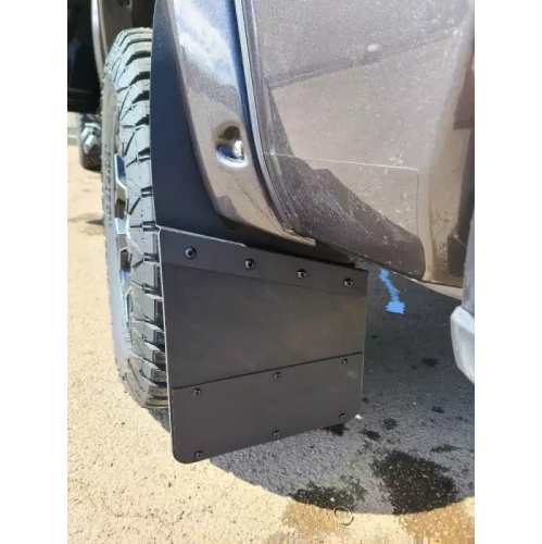 14" Rubber & S/S KickBack Mud Flaps -Front And Rear Set