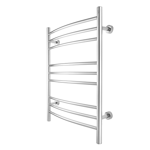 WarmlyYours Riviera Electric Towel Warmer 24"W x 32"H x 6.1"D, Polished, Hardwired or Plug-in
