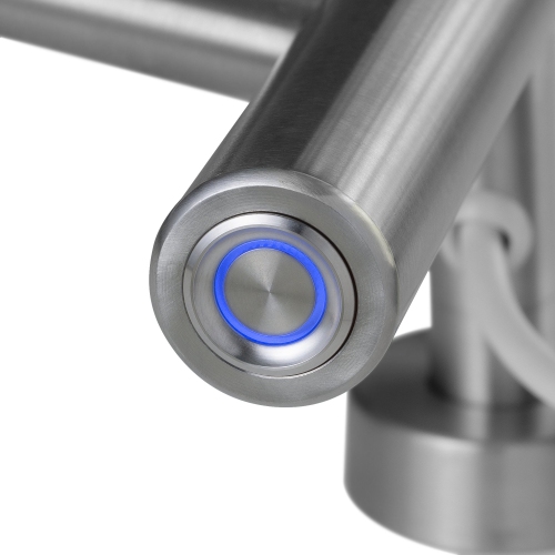 WarmlyYours Riviera Electric Towel Warmer 24"W x 32"H x 6.1"D, Brushed, Hardwired or Plug-in