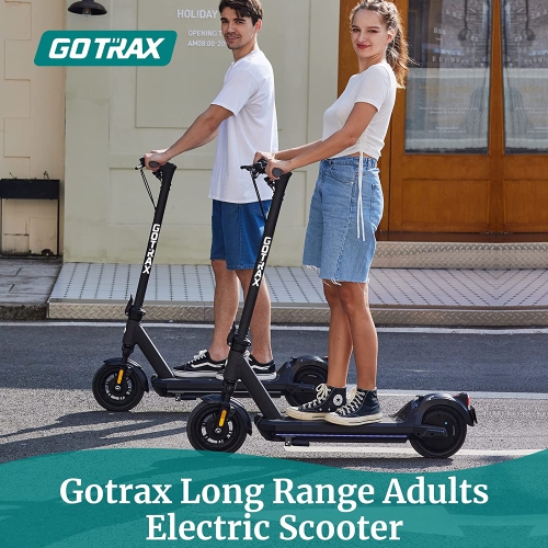 GOTRAX G6 Electric Scooter - 10" Pneumatic Tires, 72 km Max Range, 32 km/h Top Speed, 500W Motor, 6 Hour Charge Time, Auto Cruise Control, Foldable