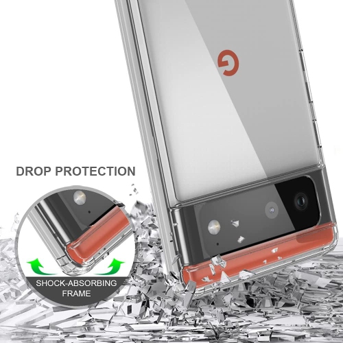 SuperShield Ultra Hybrid Designed for Google Pixel 6 Case [Anti-Yellowing] - Crystal Clear