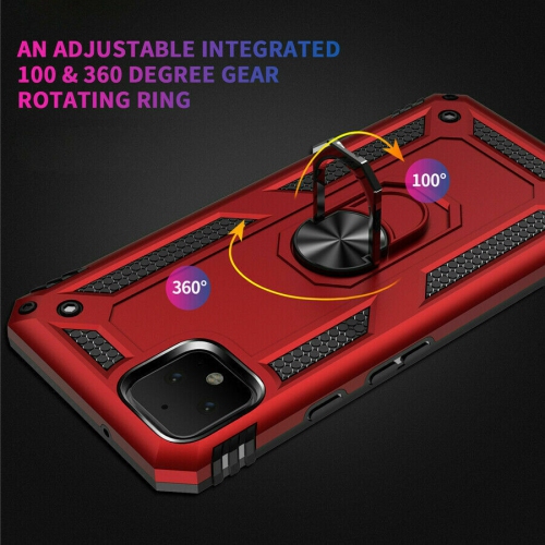 for Google Pixel 6 Case Ring Holder Magnet, Military Grade Google Pixel 6 Phone Case Shockproof Cover Black 360° Adjustable Metal Stand