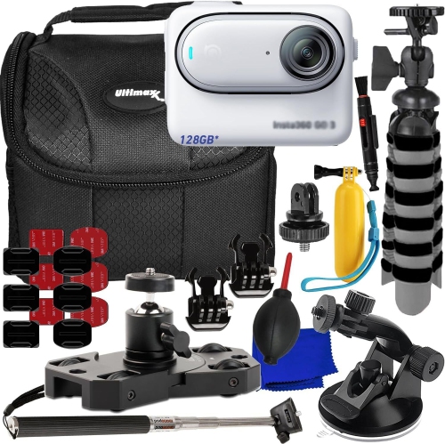 Insta360 GO 3 Action Camera (128GB) CINSABKA_GO306 - 12PC Accessory Bundle