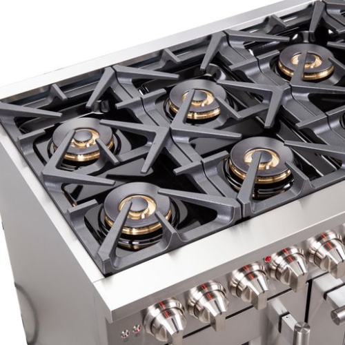 Cuisinière biénergie autonome à deux portes de 48 po Capriasca de Forno