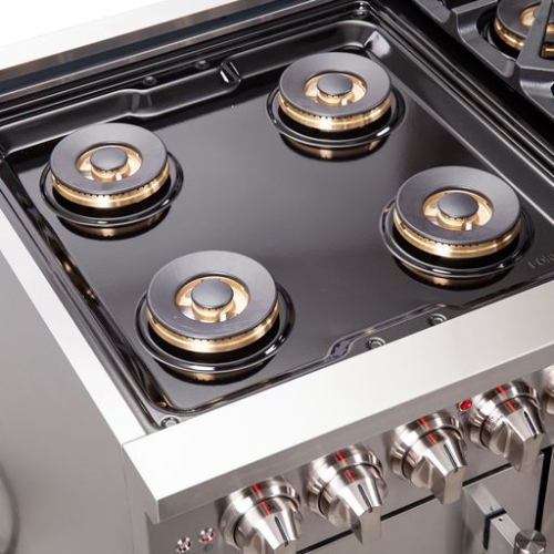 Cuisinière biénergie autonome à deux portes de 48 po Capriasca de Forno