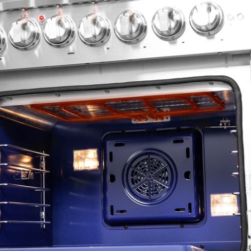 Cuisinière biénergie autonome à deux portes de 48 po Capriasca de Forno