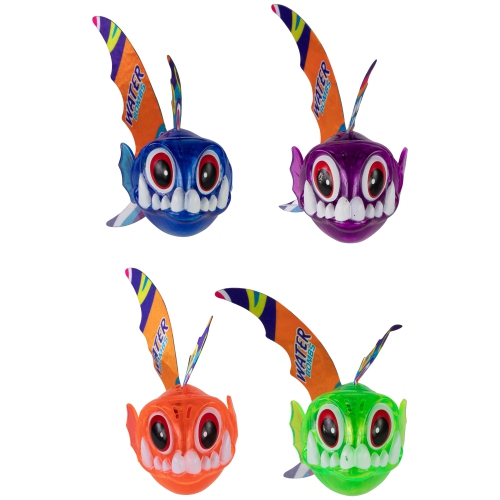 Image 1 of 6.. 4-Piece Light Up Piranha Fish Dive Toy Set