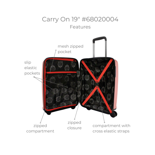 Bagage de cabine rigide coloré 19 po Cavalinho - Blanc