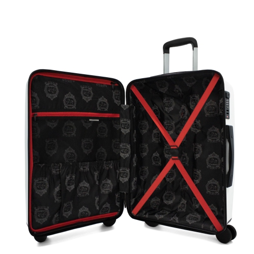 Valise rigide à enregistrer colorée 24 po Cavalinho - Blanc