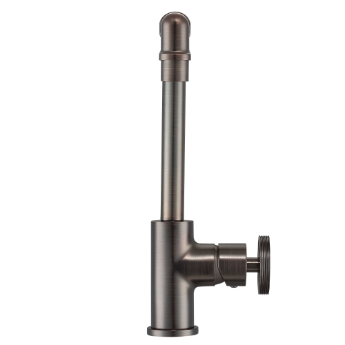 Ancona Urban Deck Mount Round Wheel Handle 1-Hole Bathroom Faucet in Oil-Rubbed Bronze
