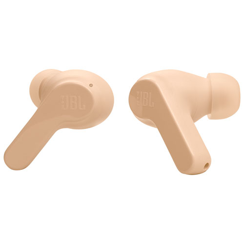 Écouteurs boutons 100 % sans fil à isolation sonore Vibe Beam de JBL - Beige