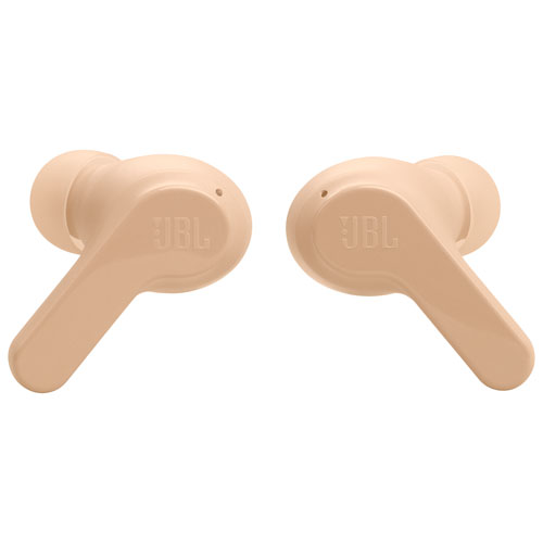 Écouteurs boutons 100 % sans fil à isolation sonore Vibe Beam de JBL - Beige