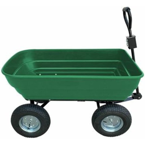 Garden Dump Cart, Garden Cart Heavy Duty Utility Lawn Yard Dump Cart with Sturdy Steel Frame and 10" Pneumatic Tires