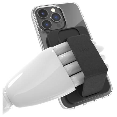 CLCKR Wallet Cell Phone Grip & Stand with MagSafe - Black