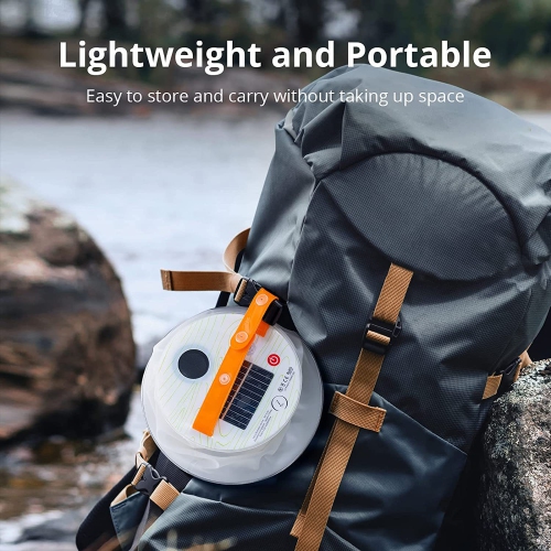 Inflatable Solar LED Camping Lantern with Speaker and Phone Charger Waterproof LED Solar Lamp for Camping Hiking USB Phone Charger Outdoor, Fishing