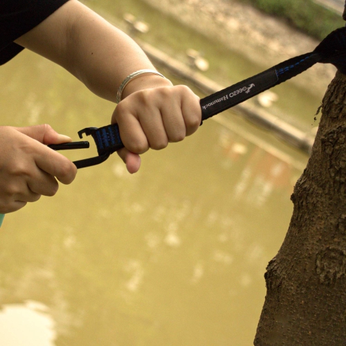 Hamac de camping double, parachute portatif léger hamac de 500lbs kg pour la randonnée, le camping, le voyage, la plage, le jardin