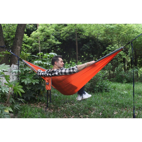 Double Camping Hammock, Lightweight Portable Parachute 500lbs Capacity Hammock for Backpacking, Camping, Travel, Beach, Garden