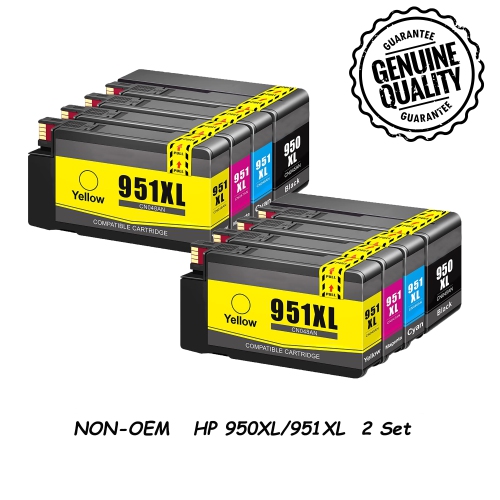 BESTONER  2 Set Compatible Replacement for HP 950Xl 951Xl Ink Cartridge HP 950 951 High Yield for HP Printer Officejet 8100 8600 8610 8620 8630 8640