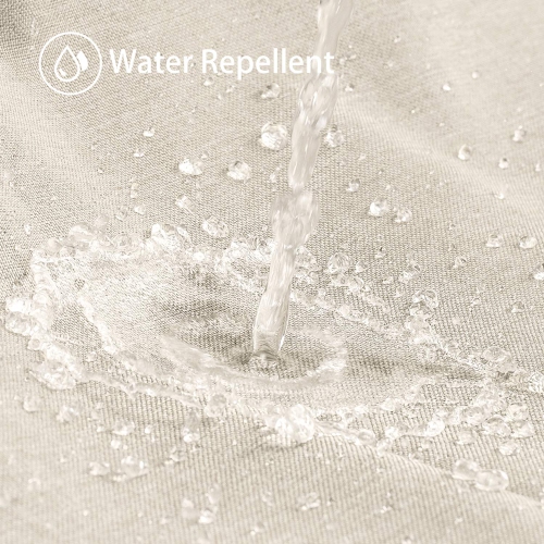 Linen Textured Shower Curtain with Stainless Steel Hooks - 230 GSM Heavy Duty Fabric Bath Curtains, Hotel Luxury Quality, Water Resistant, Machine