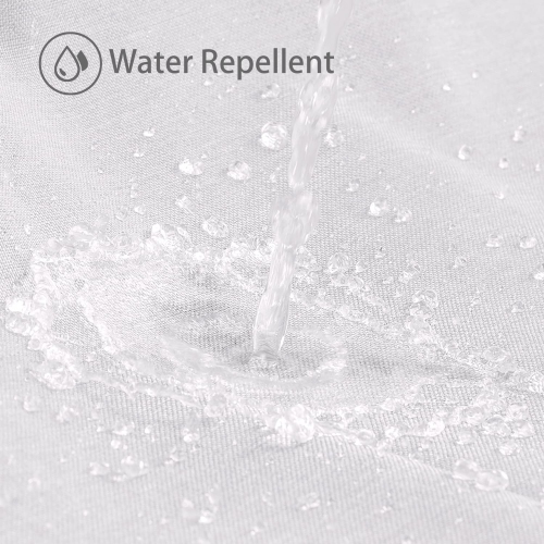 Linen Textured Shower Curtain with Stainless Steel Hooks - 230 GSM Heavy Duty Fabric Bath Curtains, Hotel Luxury Quality, Water Resistant, Machine