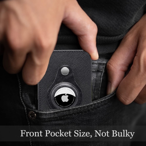 Airtag Wallet Men Smart Wallet Slim Minimalist RFID Front Pocket Wallet with Airtag Holder Metal Money Card Holder