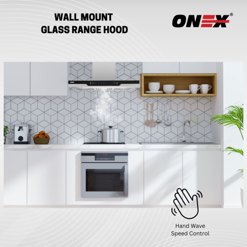 Hotte murale en acier inoxydable noir ONEX® OWF636-BL 36&nbsp;po.