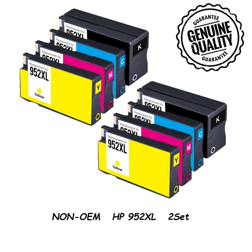 [New Chip] 2 Set Compatible HP 952 XL Ink Cartridges 952XL High Yield - HP OfficeJet 8702 7740 8715 8210 8216 7720 7730 7745 8730 8710 8727 8728 8720