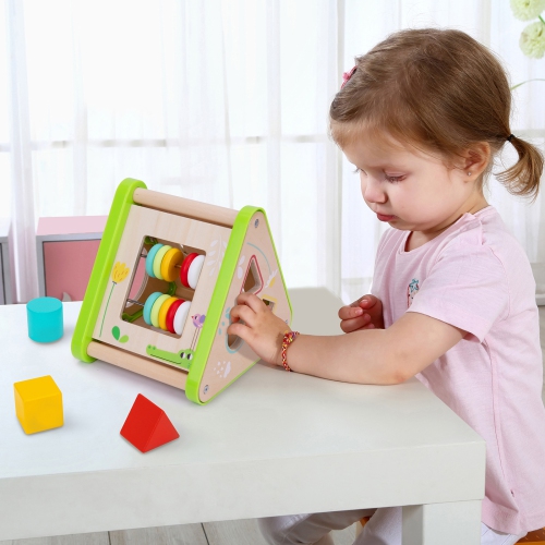 Ensemble de jouets d'apprentissage précoce de TOOKYLAND - Ensemble de jeu Montessori éducatif 6-en-1; jouets en bois pour tout-petits de 19-24 mois
