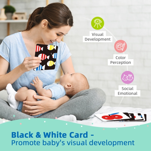 Ensemble de jouets d'apprentissage précoce de TOOKYLAND - Ensemble de jeu Montessori éducatif 6-en-1; jouets en bois pour bébé de 0-6 mois et plus