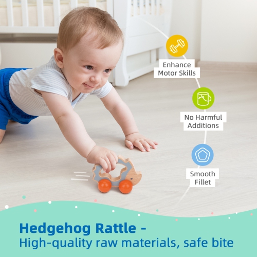 Ensemble de jouets d'apprentissage précoce de TOOKYLAND - Ensemble de jeu Montessori éducatif 6-en-1; jouets en bois pour bébé de 7-12 mois et plus