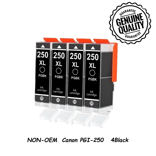 4 Black Replacement for Canon PGI-250 CLI-251 PGI250 CLI251 Canon PIXMA MX922 MX722 MX920 IP8720 MG5420 MG5422 MG5500 MG5520 MG5522 MG5620 MG5622
