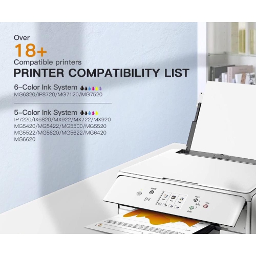 4 Black Replacement for Canon PGI-250 CLI-251 PGI250 CLI251 Canon PIXMA MX922 MX722 MX920 IP8720 MG5420 MG5422 MG5500 MG5520 MG5522 MG5620 MG5622