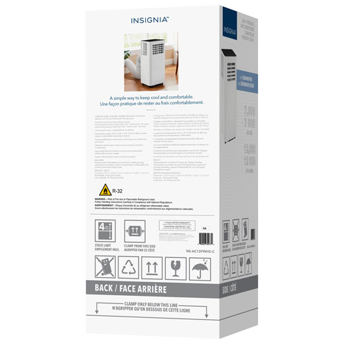 Insignia Portable Air Conditioner - BTU (SACC BTU) - White/Black