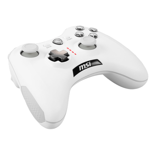 MSI Force GC30 V2 White Wireless Gaming Controller, Dual Vibration Motors, Dual Connection Modes, Interchangable D-Pads, Compatible with PC & Android