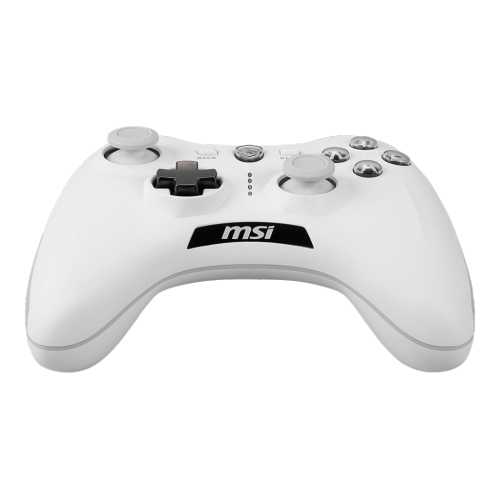 MSI Force GC30 V2 White Wireless Gaming Controller, Dual Vibration Motors, Dual Connection Modes, Interchangable D-Pads, Compatible with PC & Android