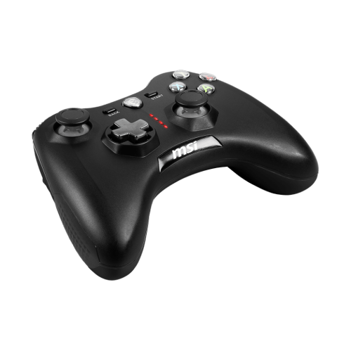 MSI Force GC30 V2 Black Wireless Gaming Controller, Dual Vibration Motors, Dual Connection Modes, Interchangable D-Pads, Compatible with PC & Android