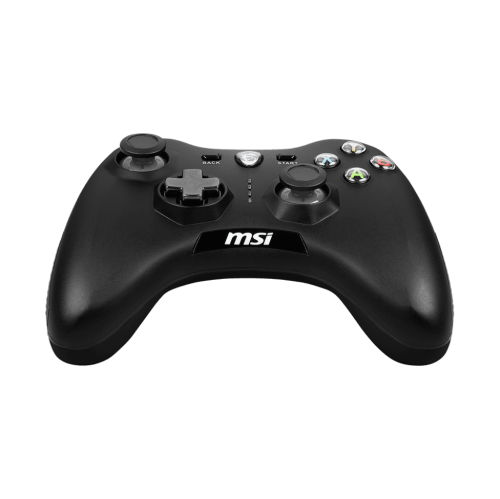 MSI Force GC30 V2 Black Wireless Gaming Controller, Dual Vibration Motors, Dual Connection Modes, Interchangable D-Pads, Compatible with PC & Android