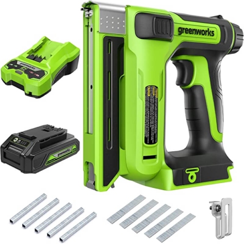 GREENWORKS  Gw 24V 2.0Ah 3/8" Crown Stapler W/ B&c